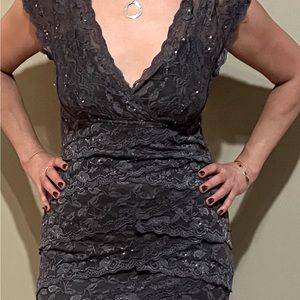 Gorgeous silver cocktail dress